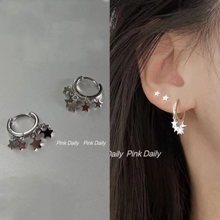 Millennium Spice Girls Five-point Star Tassel Ear Buckle Earrings Small Temperament Earrings Y2K Earrings Female