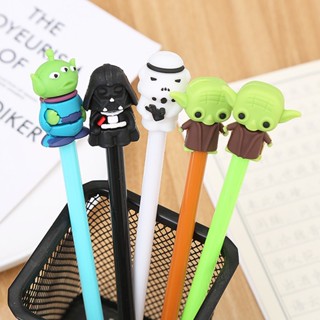 ปากกาซิลิโคน Star Wars Yoda 0.5 มม. สีดํา สําหรับเด็ก 4 ชิ้น