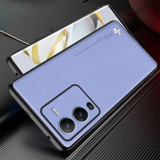 เคสโทรศัพท์มือถือหนัง TPU นิ่ม ไฮบริด หรูหรา สไตล์ธุรกิจ สําหรับ Vivo V25 Pro V25e V23