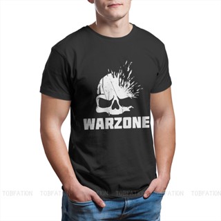 เสื้อทหาร Warzone Headshot คลาสสิก COD สีดํา Ops สงครามเย็นสีดําเสื้อยืดกราฟิกเสื้อยืดผ้าฝ้ายบริสุทธิ์พังค์แขนสั้น Fo