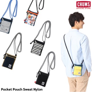 CHUMS Pocket Pouch Sweat Nylon / กระเป๋าสะพายข้าง crossbody กระเป๋าใบเล็ก กระเป๋าใส่มือถือ ผ้านุ่ม shoulder bag ชัมส์