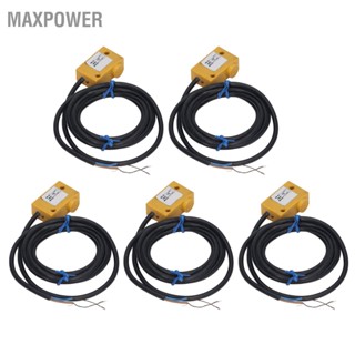  Maxpower 5PCS Inductive Proximity Switch 2 Lines ปกติเปิด IP65 ABS เซ็นเซอร์ตรวจจับการเข้าใกล้ที่อยู่อาศัยสำหรับอุตสาหกรรม 10-36VDC