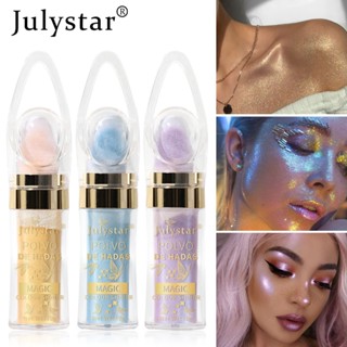 Julystar บลัชออนแต่งหน้า ไฮไลท์ เนื้อฝุ่น ประกายมุก ดูเป็นธรรมชาติ 6 แบบ สําหรับผู้หญิง