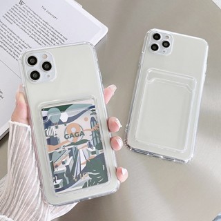 เคสโทรศัพท์ซิลิโคนใส กันกระแทก พร้อมช่องใส่บัตร สําหรับ Samsung Galaxy S23+ S23 Ultra A14 A34 A54 5G A04E