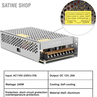 SaTine Shop DC 12V 20A หม้อแปลงจ่ายไฟแบบสวิตช์ควบคุมสากลสำหรับไฟ LED Strip