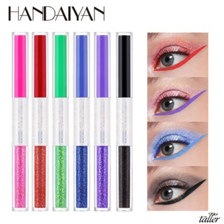 ✧ Ready Stcok Handaiyan Double Head Dual-Use Eyeliner Lying Silkworm Pen Ultra Fine Waterproof Quick Drying Waterproof Long Lasting Eye Makeup สูง12สี