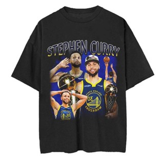 oversize T-shirt เสื้อยืดพรีเมี่ยม ลาย Nba Stephen Curry Bootleg S-5XL