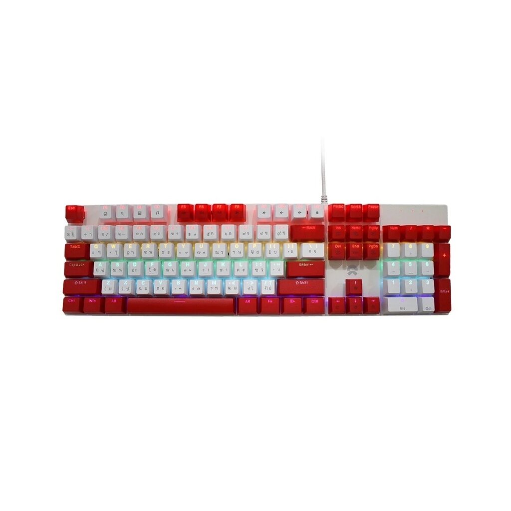 OKER K458 RED/WHITE BLUESWITCH Keyboard Gaming