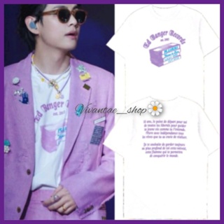  ใหม่เอี่ยมเสื้อยืด พิมพ์ลาย BTS V Kim Taehyung PTD Las Vegas Day 1st