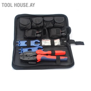  Tool House.ay ชุดเครื่องมือการจีบพลังงานแสงอาทิตย์ชุดประแจคีมเชื่อมต่อสายเคเบิล PV แบบพกพาที่มีประสิทธิภาพสูง