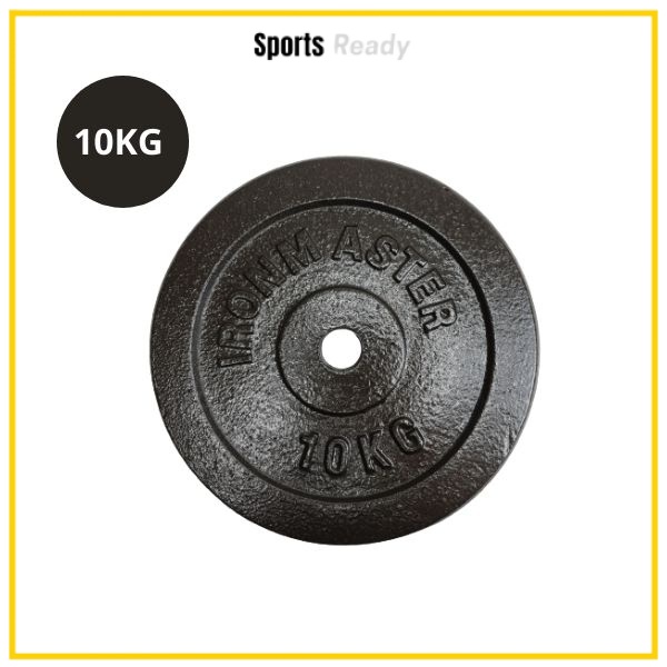 Sports istore แผ่นน้ําหนัก Hammertone 10 กก. สําหรับออกกําลังกายออกกําลังกายออกกําลังกาย