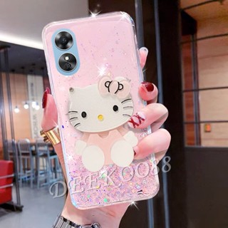 พร้อมส่ง ใหม่ เคสโทรศัพท์มือถือนิ่ม ลายการ์ตูนแมวน่ารัก สีชมพู พร้อมกระจกขาตั้ง สําหรับ OPPO Reno8 T 5G 4G 2023 Reno 8 8T Reno8T