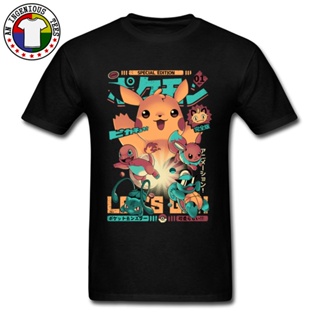 Pokemon Pikachu And All members Anime 100% Cotton Mens T-Shirt_07