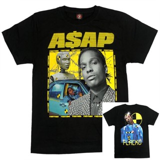 Asap ROCKY - เสื้อยืด ผ้าฝ้าย 100% แขนสั้น พิมพ์ลายร็อคกี้ ฮิปฮอป