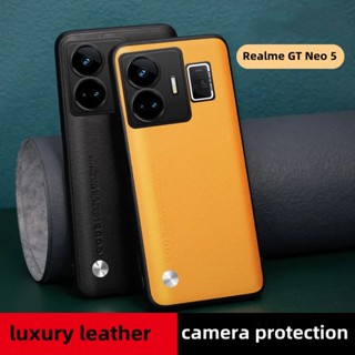เคสโทรศัพท์มือถือหนัง กันกระแทก หลากสี หรูหรา สําหรับ Realme GT Neo 5 Neo5