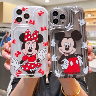 เคสโทรศัพท์มือถือแบบนิ่ม TPU โปร่งแสง กันกระแทก ลายการ์ตูนมิกกี้ มินนี่เมาส์ สําหรับ IPhone 14 Pro Max 13 Pro Max 12 Pro Max 11 Pro Max