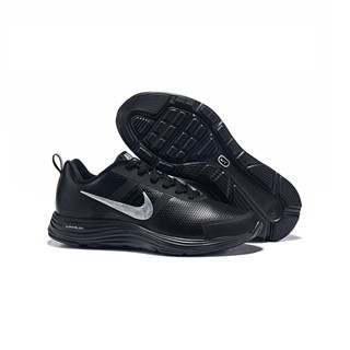 Nike moon X landing zoom leather upper running shoes for Black gold casual sports 40-45