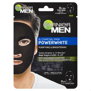 MEN กานิเย่เมนพาวเวอร์ไวท์ ชาร์โคลมาส์กผลิตภัณฑ์ดูแลผิวหน้าGARNIER XL POWERWHITE XL CHARCOAL MASK