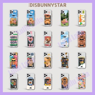 🇰🇷 【 Disbunnystar เคสโทรศัพท์มือถือ แบบใส มีช่องใส่บัตร สําหรับ iPhone 14 13 12 11 pro max mini