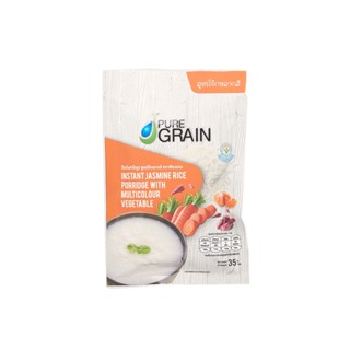 เพียวเกรน GRAIN โจ๊กสำเร็จรูปหลากสี 35ก.PUREPORRIDGE MULTI VEGETABLE35G.