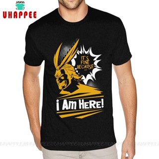 เสื้อยืดแขนสั้น คอกลม ผ้าฝ้าย พิมพ์ลาย My Hero Academia All Might สําหรับผู้ชาย_04