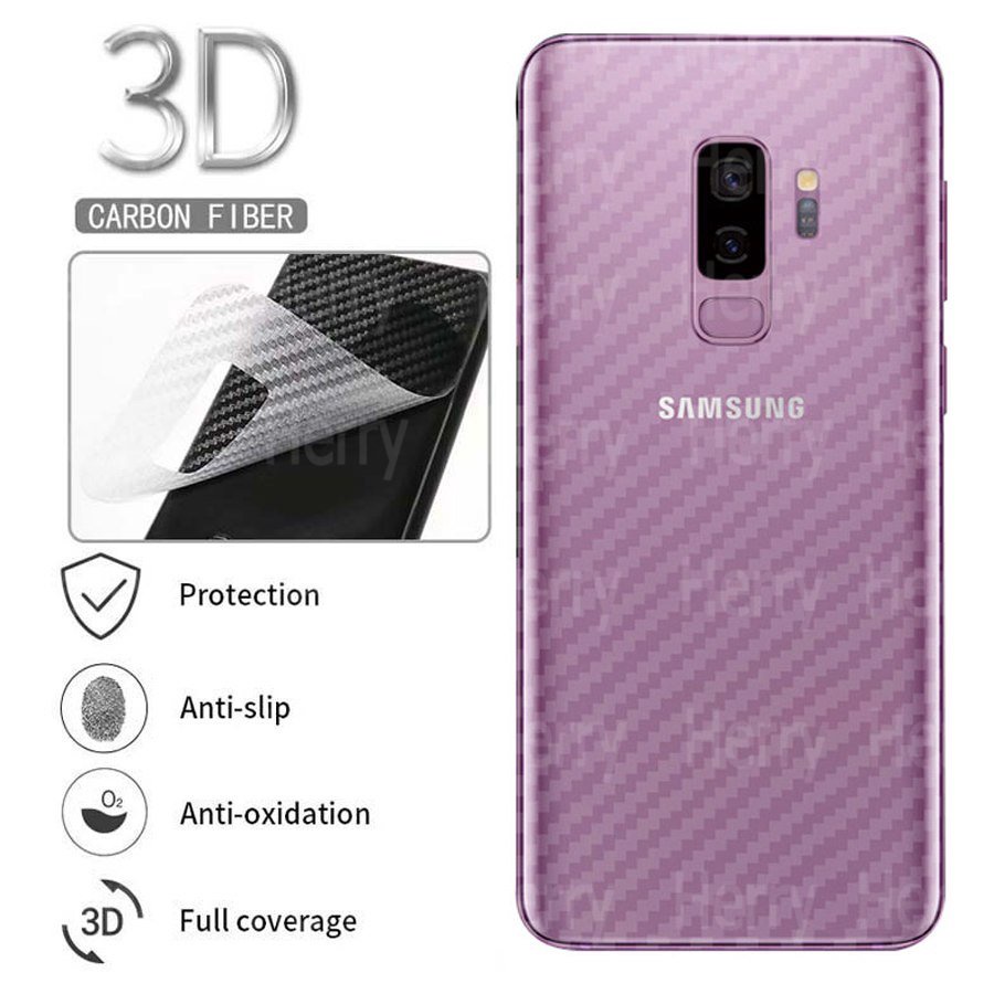 ฟิล์มหลังสีใส หน้าจอฟิล์ม Samsung Galaxy S21 Note 20 Ultra 10 9 8 5G Lite S20 Fe S10 S9 S8 Plus 5 ชิ้นส่วน/มากมายคาร์บอนไฟเบอผู้ปกป้องชัดเจนกลับหน้าจอปกป้อง เต็มจอ