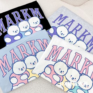 Markm เสื้อยืดแขนสั้น พิมพ์ลายหมีวิ่ง