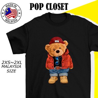 TEDDY BEAR TSHIRT CARTOON T SHIRT SHORT SLEEVES CUTE T-SHIRT WOMAN MAN 100% COTTON FASHION KOREAN TOP READY STOCK_02