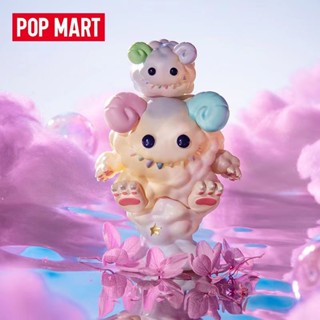 【ของแท้】POPMART ชุดกล่องสุ่ม ตุ๊กตาฟิกเกอร์ Joyful Life ซ่อนได้ 9 แบบ สําหรับตกแต่งบ้าน