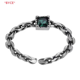 Byce&gt; ใหม่ แหวนนิ้วมือ ประดับเพทายมรกต ทรงสี่เหลี่ยม ขนาดเล็ก สไตล์วินเทจ เครื่องประดับแฟชั่น สําหรับผู้หญิง ของขวัญ ปาร์ตี้