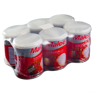 มาลีเงาะในน้ำเชื่อม234กรัม 6MALEE  แพ็คRAMBUTAN IN HEAVYSYRUP234G.PACK6