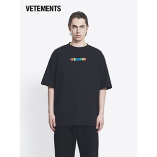 Vetements เสื้อยืดลําลอง ผ้าฝ้าย แขนสั้น พิมพ์ลาย ทรงหลวม เหมาะกับฤดูร้อน สําหรับผู้ชาย และผู้หญิง