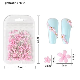 Greatshore พลอยเทียม อะคริลิค ลายดอกไม้ สําหรับตกแต่งเล็บ TH