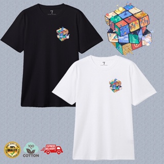 Couple T shirt set / Magic Cube /unisex cutting / 160gsm/street wear R4Q9_02