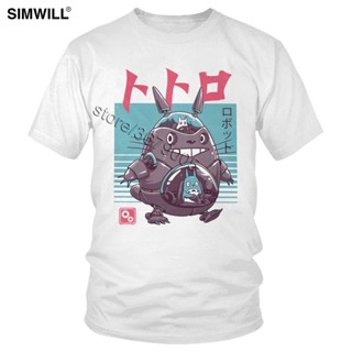 Fashion Latest Tee for Men Cotton Cute My Neighbor Totoro Robot T- Shirt Short Sleeve Crew Neck Anime and Manga Pri_09