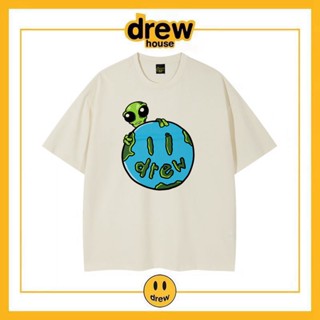 【Ready Stock】Drew House, alien smiley face, niche trendy brand American high street loose couple, cotton short-slee_01