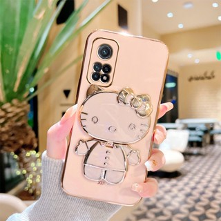 เคส Xiaomi Mi 10T / 10T Pro แฟชั่น KT Cat Bracket เคสโทรศัพท์ กันกระแทก