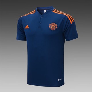 C937# เสื้อโปโลแขนสั้น ลายทีมชาติฟุตบอล Manchester United Indigo 2223 ไซซ์ S - XXL