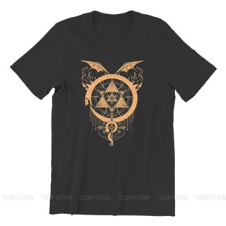 men t shirt Fullmetal Alchemist Anime Gilded Snakes of Alchemy Vintage Grunge High Quality Tshirt Big Size O-Neck S_02