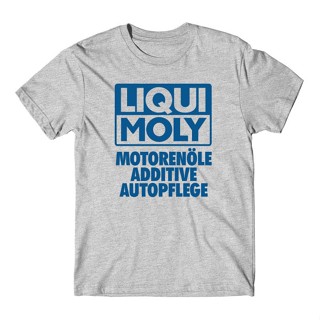 LIQUI MOLY T SHIRT เสื้อยืด น้ำมันเครื่อง รถซิ่ง เครื่องยนต์ ผ้า COTTON 100% SIZE M -3XL