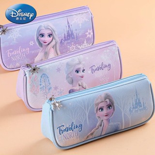 Disney Childrens Pencil Case Princess Elsa Stationery Box Elementary School Girl Ins Style Good-looking Stain Resistant Pencil Bag WtK3