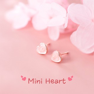 Mini Heart Earrings ต่างหูเงินแท้ S925