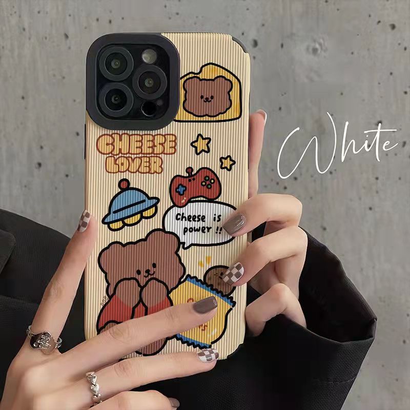 เคส iPhone น ่ ารักการ ์ ตูนหมี 14ProMax 15 13ProMax 13 13Pro 11ProMax 11 X XR Xs Max 7P 8P 12Pro 12ProMax เหมาะสําหรับ iPhone