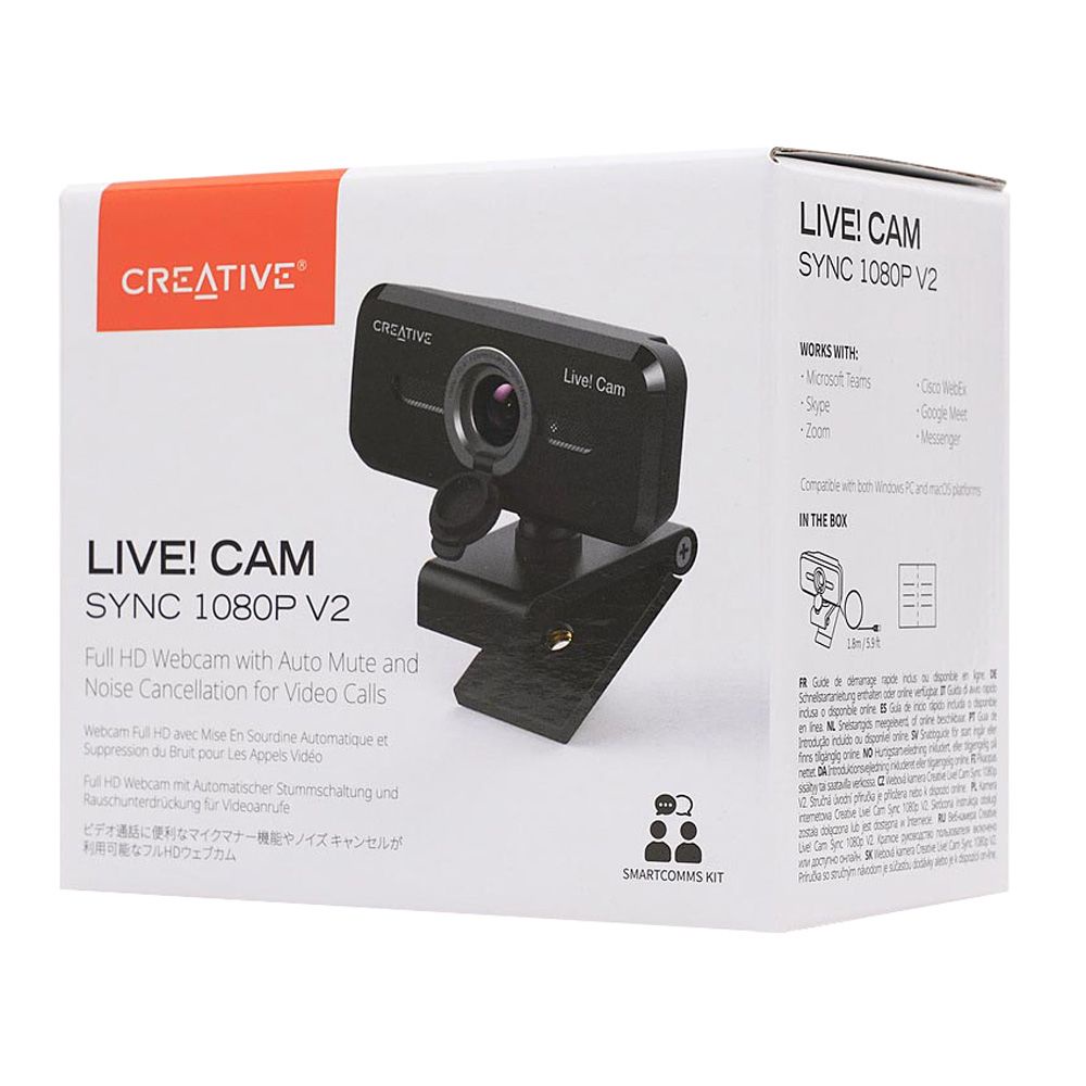 Creative Live! Cam Sync V2 1080p Webcam (VF0880) for Windows, Mac, Chrome, Xbox