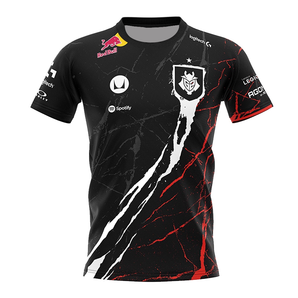 G2 Esports Jersey 2023 ออกแบบโดย GOZEN/HEL สำหรับท่านชาย พร้อมบริการกำหนดตัวเลขเอง