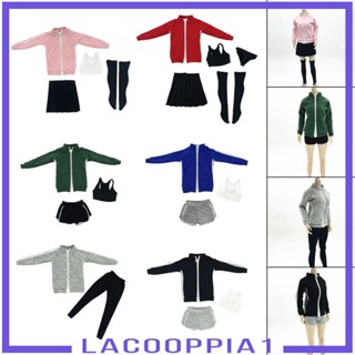 [Lacooppia1] เสื้อผ้าตุ๊กตาแฟชั่น สเกล 1/6 สีชมพู สําหรับฟิกเกอร์ทหาร 12 นิ้ว