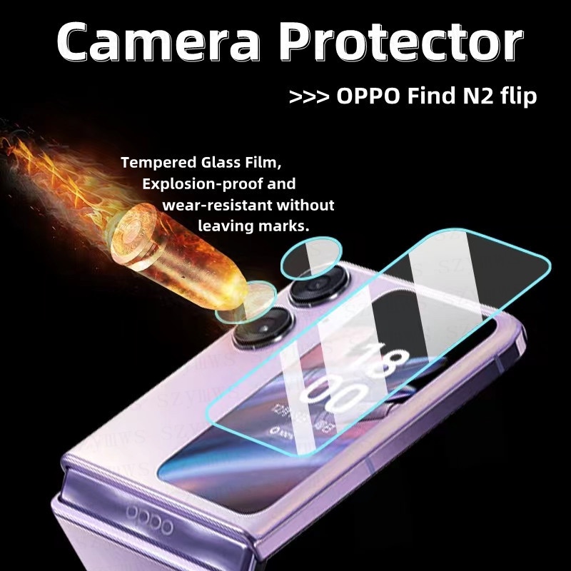 ฟิล์มกระจกนิรภัยกันรอยเลนส์กล้อง HD สําหรับ Oppo Find N2 N3 Flip Oppo Reno 10 10 Pro Plus Find X6 Pro