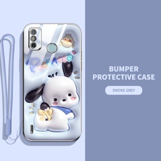 เคสโทรศัพท์มือถือ ลายสัตว์ และพืชน่ารัก 3D พร้อมสายคล้อง สําหรับ infinix Tecno Spark 6 Go Spark Go 2020 2021 KE5j KE5k