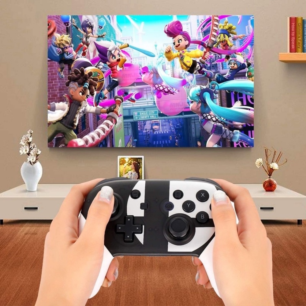 Nintendo Switch Pro จอยสติ๊กควบคุมเกมบลูทูธไร้สาย