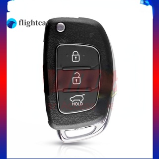 Flightcar เคสกุญแจรีโมตรถยนต์ 3 ปุ่ม แบบเปลี่ยน สําหรับ Hyundai Elantra Tucson Santa Fe Accent IX35 I20 IX45